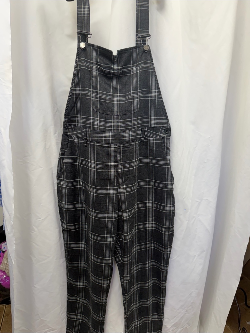 Disturbia plaid Gonzo Dungarees overalls size 10